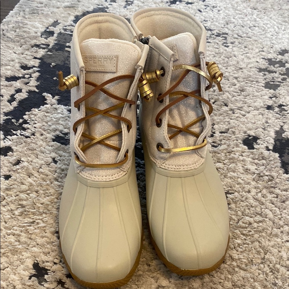 Sperry Women's Cream Duck Boots